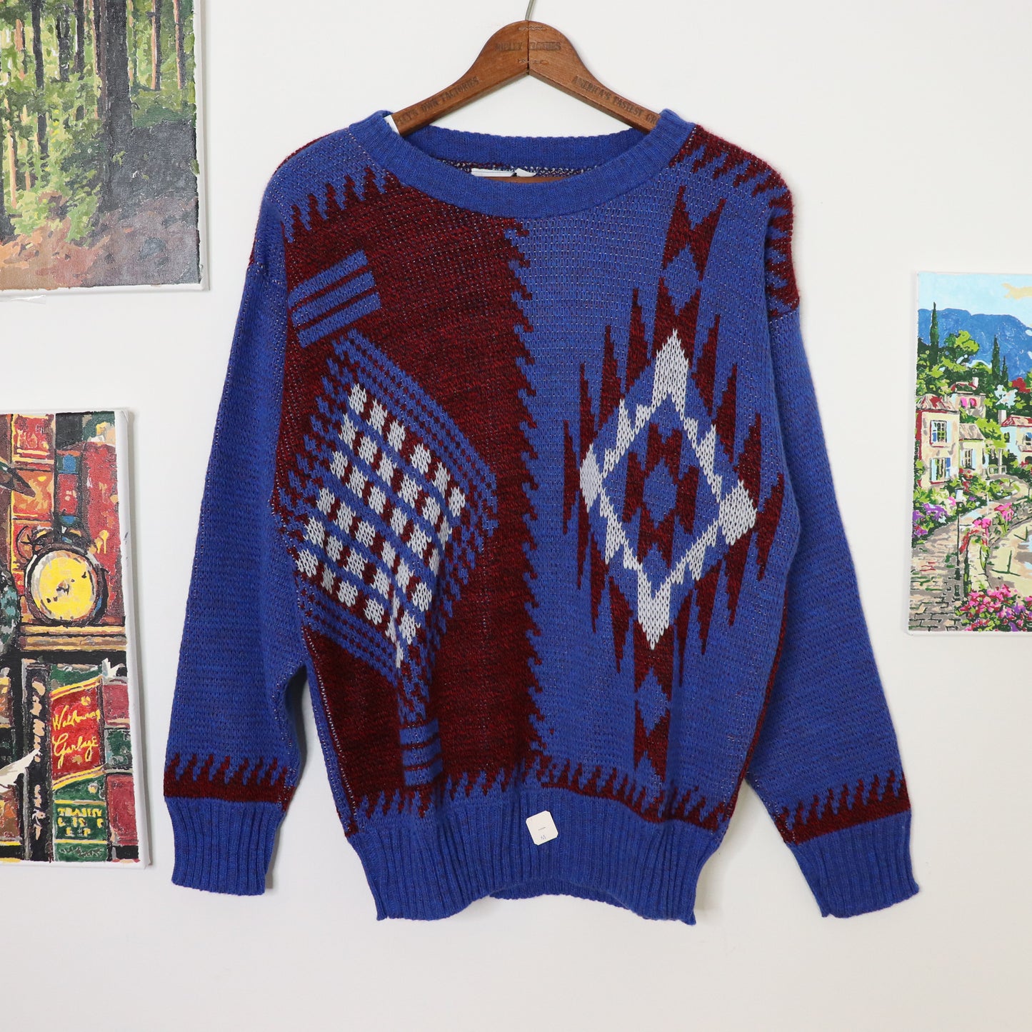 Vintage 80's Nordic Creslan Acryllic Knit Sweater Men's Sz M