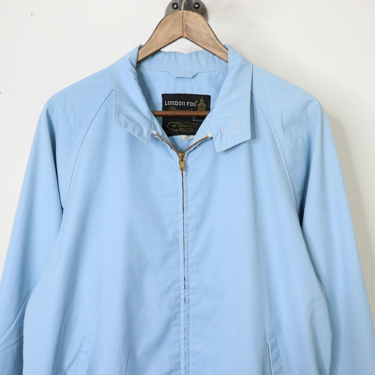 Vintage 1950's London Fog Maincoat Gabardine Ricky Jacket Pastel Blue Men's Size M