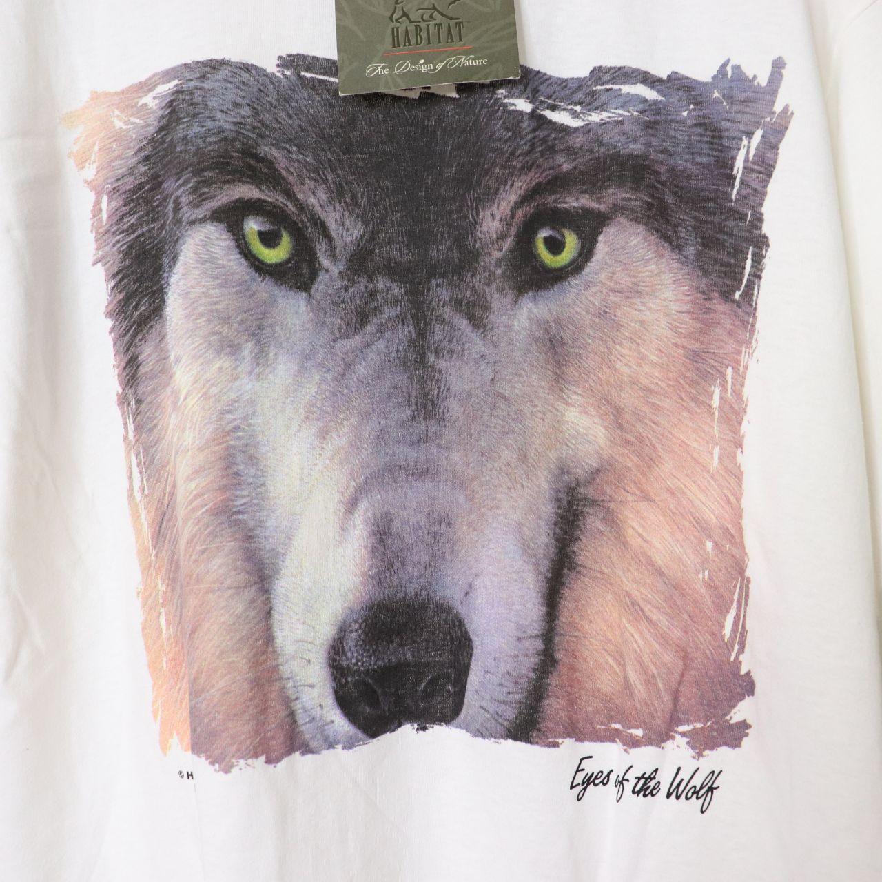 Vintage 90's Habitat Eyes of the Wolf Nature T-Shirt Men's Size L (Deadstock)