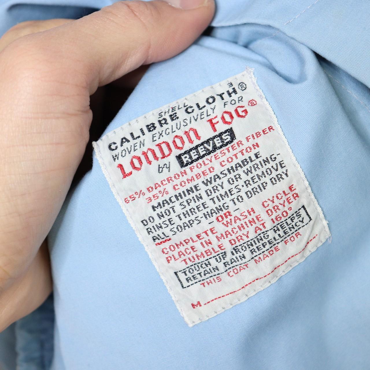 Vintage 1950's London Fog Maincoat Gabardine Ricky Jacket Pastel Blue Men's Size M