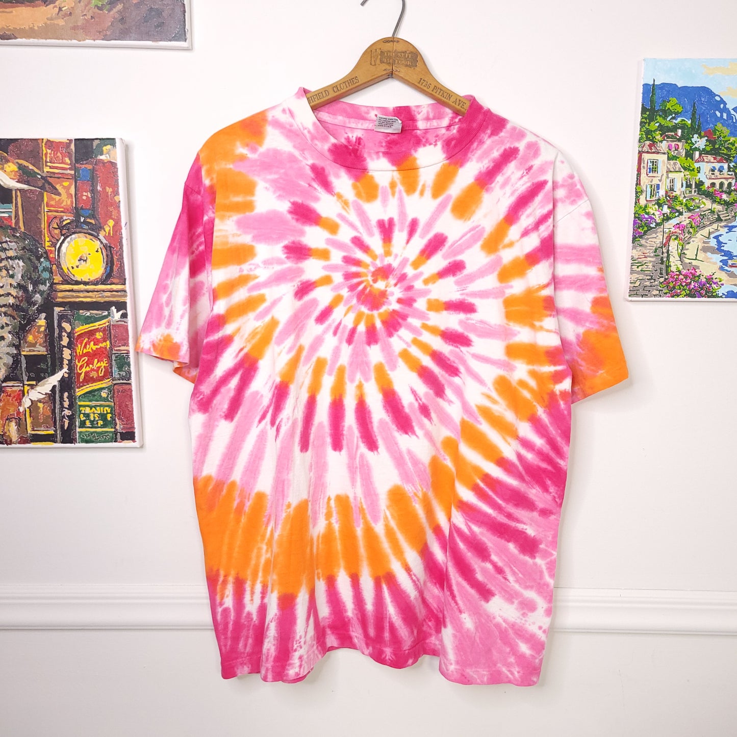 Vintage 90's Tie Dye Tee Single Stitched Sz XL