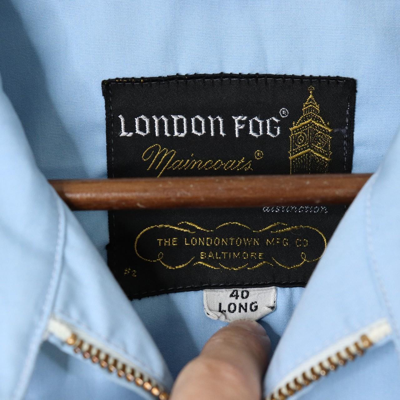 Vintage 1950's London Fog Maincoat Gabardine Ricky Jacket Pastel Blue Men's Size M