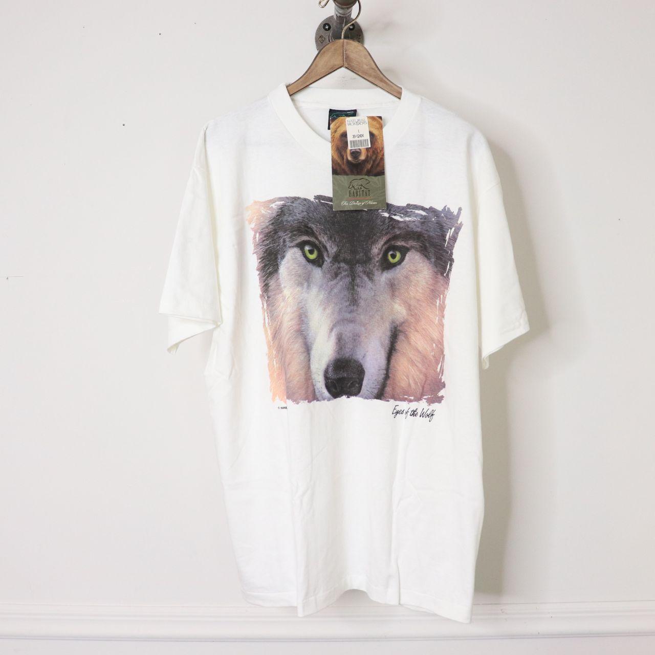 Vintage 90's Habitat Eyes of the Wolf Nature T-Shirt Men's Size L (Deadstock)