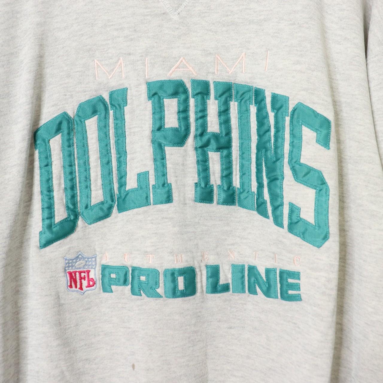 Vintage 90's Russell Athletic Miami Dolphins NFL Football Sweatshirt Embroidered Size XL