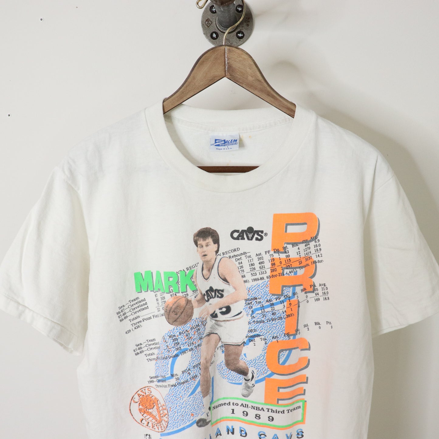 Vintage 90's Salem Cleveland Cavaliers NBA Mark Price T-Shirt Size L